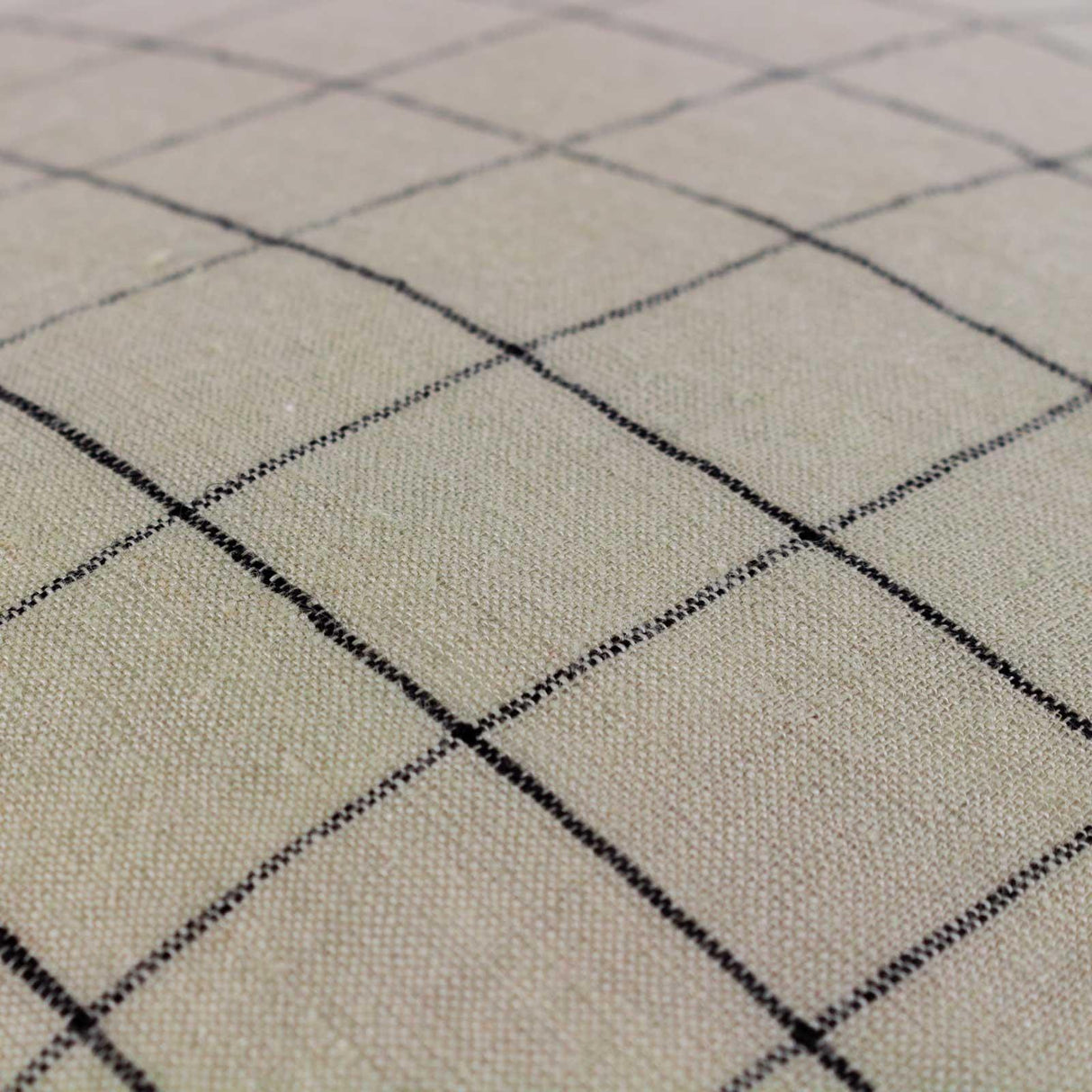 Linen Grid Check Cushion Cover 20" x 20" (50cm x 50cm) by Yard
