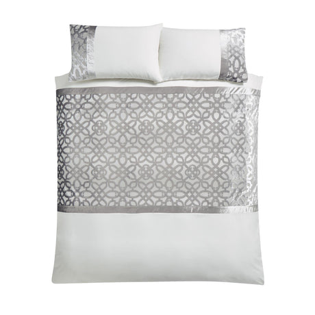 Lattice Cut Velvet Duvet Cover Set by Catherine Lansfield