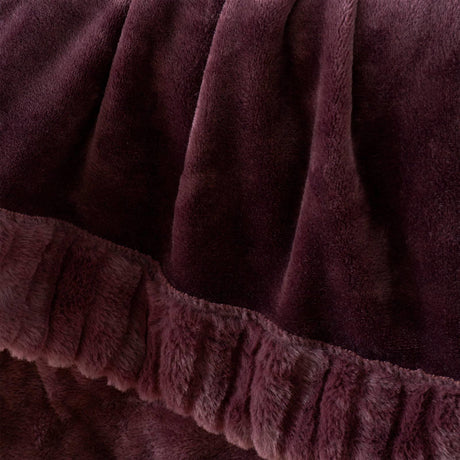 Velvet and Faux Fur Throw Blanket 150cm x 200cm by Catherine Lansfield