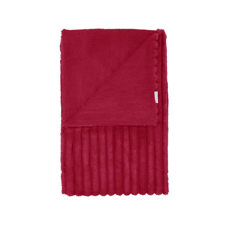 Cosy Ribbed Throw Blanket 130cm x 170cm by Catherine Lansfield