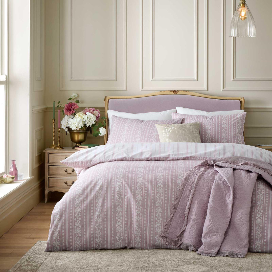 Catherine Lansfield Bridgerton Regency Stripe Duvet Cover Set
