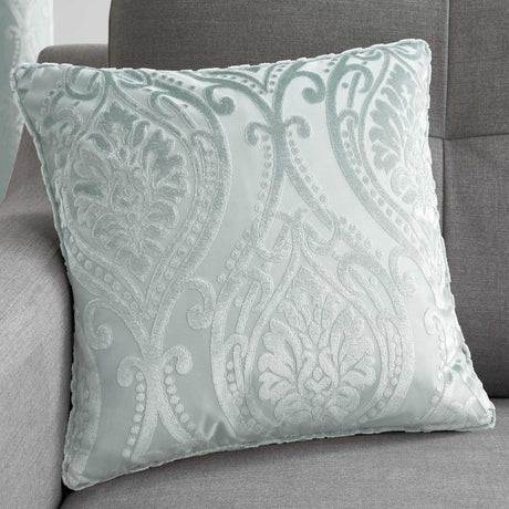 Curtina 'Solent' Textured Jacquard Metallic Finish Filled Cushion In Grey Size 43 Cm X 43 Cm Curtina 'Solent' Textured Jacquard Metallic Finish Filled Cushion In Grey Size 43 Cm X 43 Cm