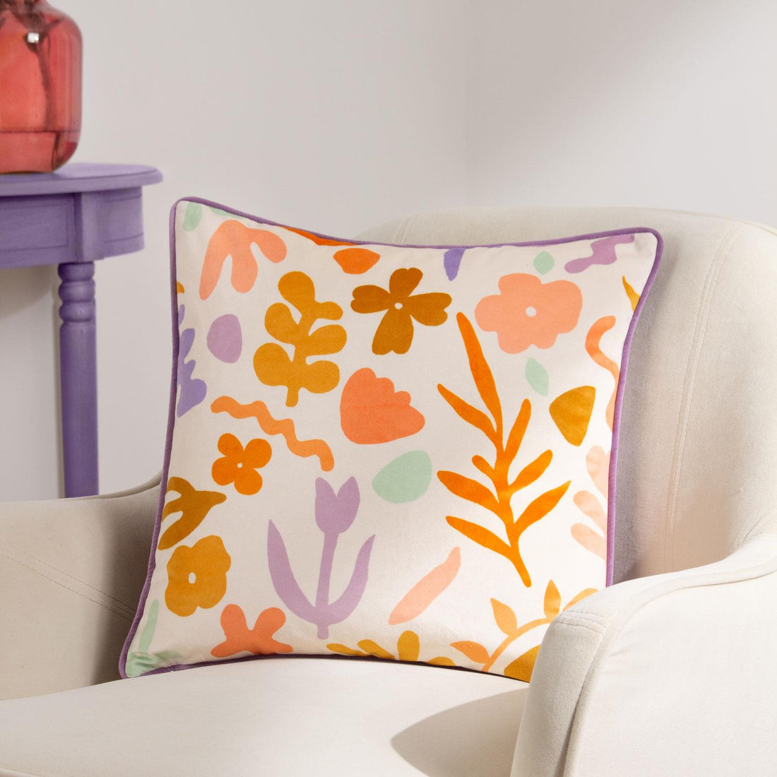 Amelie Doodles Velvet Cushion Cover 43cm x 43cm