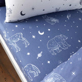 Brushed Starlight Animals Fitted Sheet by Bianca