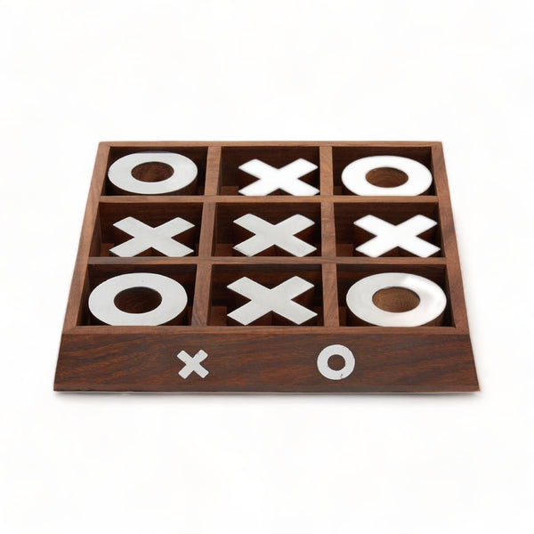 Montgomery Eco-Friendly Brown Mango Wood Noughts and Crosses Game