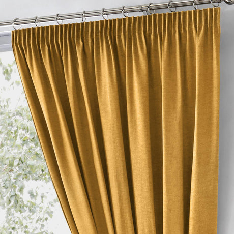 Dijon Blackout Tape Top Pencil Pleat Curtains by Fusion
