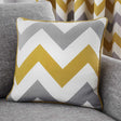 Fusion Chevron Geometric Ochre Cushion Cover