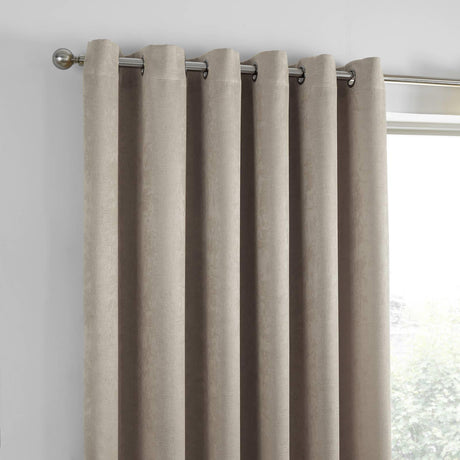 Strata Dim Out Woven Thermal Eyelet Curtains by Fusion