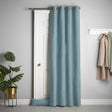 Velvet Chenille Eyelet Door Curtain - Teal