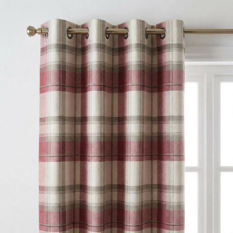 Balmoral Tartan Check Eyelet Curtains Ready Made 9