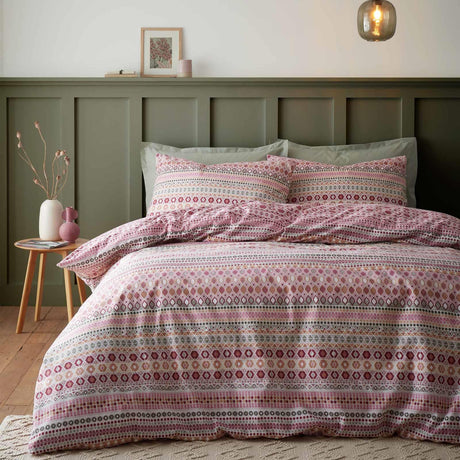 Brushed Cotton Flannelette Fairisle Duvet Cover Set by Catherine Lansfield