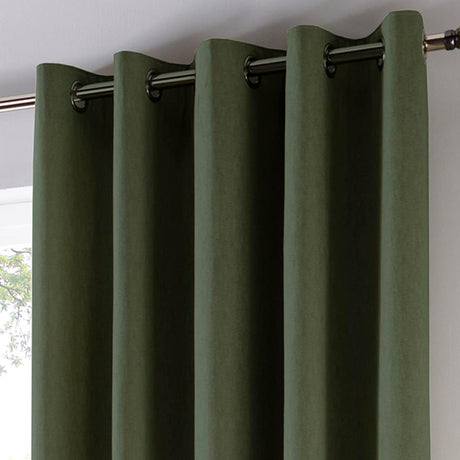 Sorbonne Cotton Lined Eyelet Curtains by Fusion