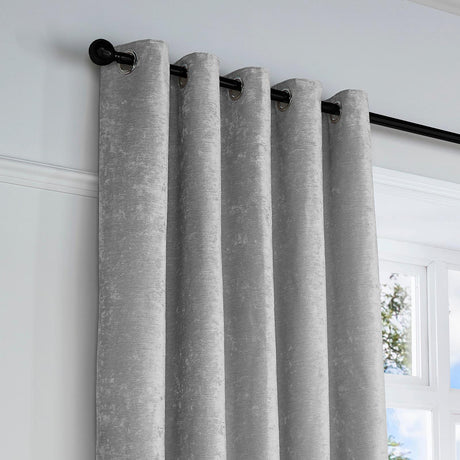 Textured Chenille Eyelet Curtains by Curtina