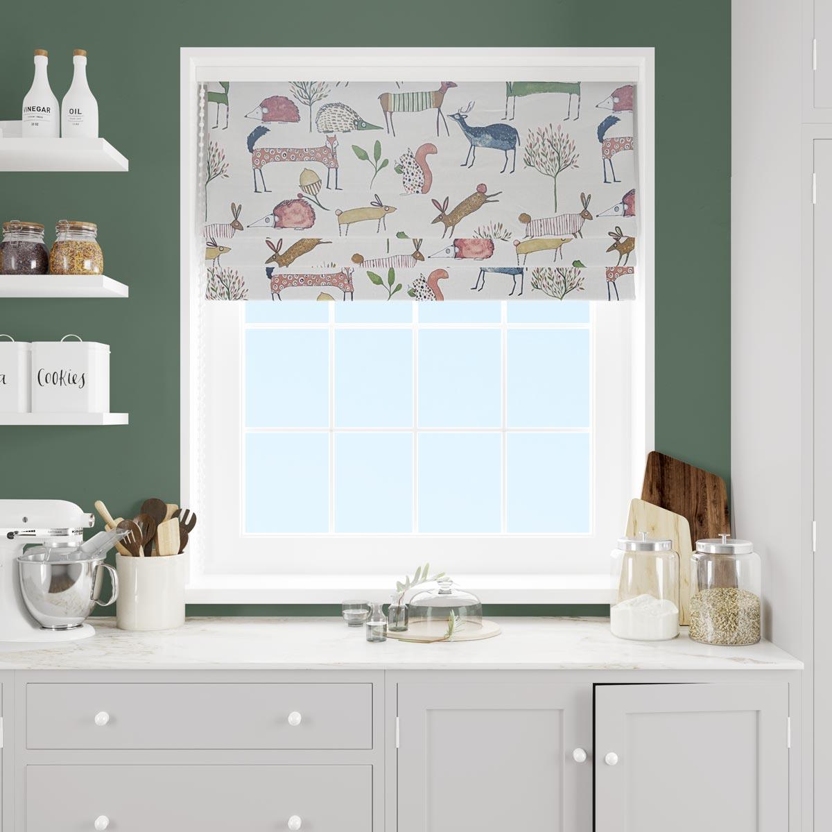 Oh My Deer Berry Made To Measure Roman Blind by Style Furnishings