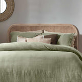 Lark Cotton Muslin Eucalyptus Duvet Cover Set