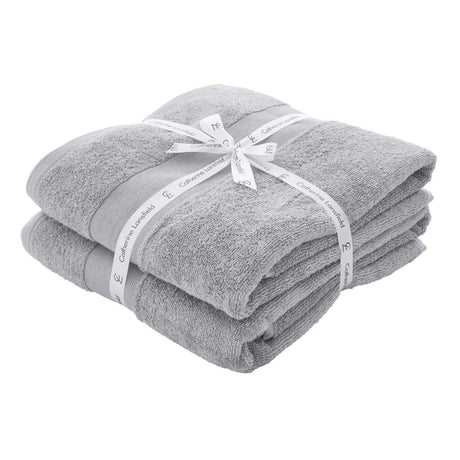 Catherine Lansfield Anti-Bacterial 500gsm 2 Piece Bath Sheet Towel Bale - Silver