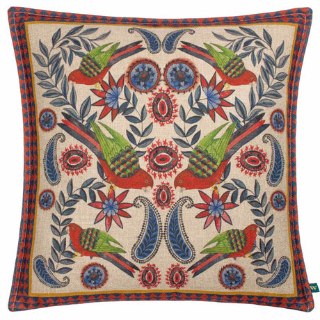 Akamba Tropical Birds and Palm Trees Cushion Covers by Wylder Tropics