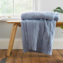 Cable Knit Throw Blanket 150cm x 200cm by Bianca