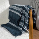 Jour Woven Fringed Throw Blanket 130cm x 180cm by furn.