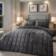 Brighton Square Geometric Duvet Cover Set - Slate