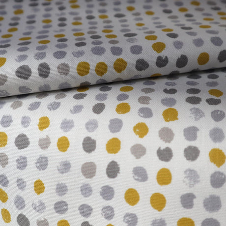 Dot Dot Ochre Made To Measure Curtains by Style Furnishings