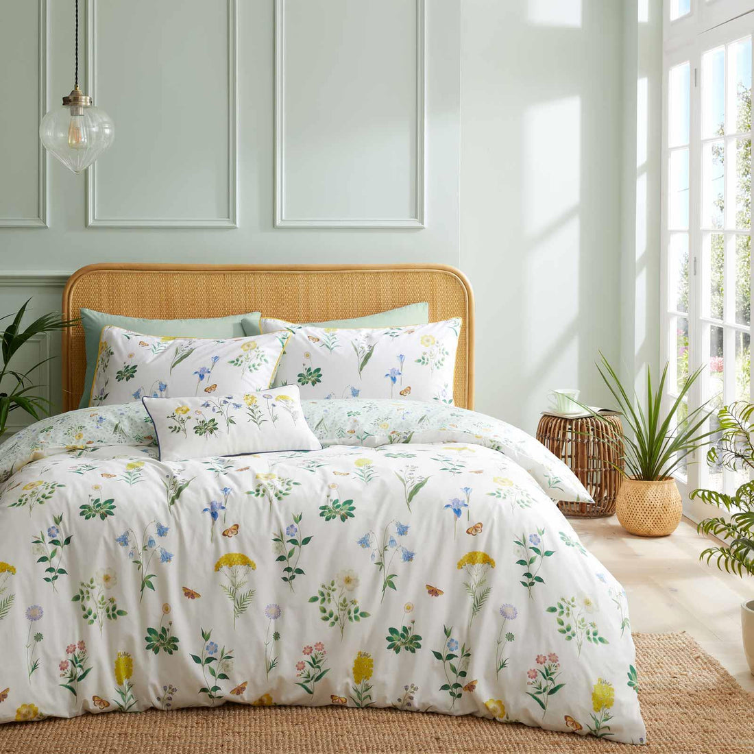 RHS Botanical Cottage Garden Cotton Duvet Cover Set