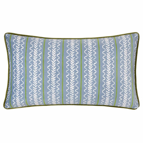 Albera Stripe Piped Velvet Cushion Cover 12" x 20" by Wylder Nature