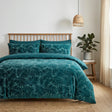 Paloma Velvet Duvet Cover Set - Emerald