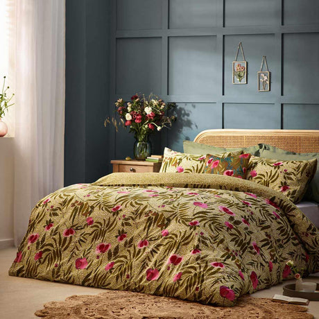 House of Bloom Poppy Sage Duvet Cover Set