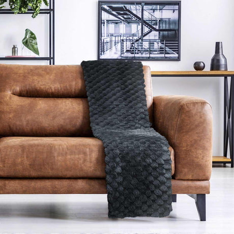 Lush Luxurious Fluffy Faux Rabbit Fur Throw Blanket by Emma Barclay