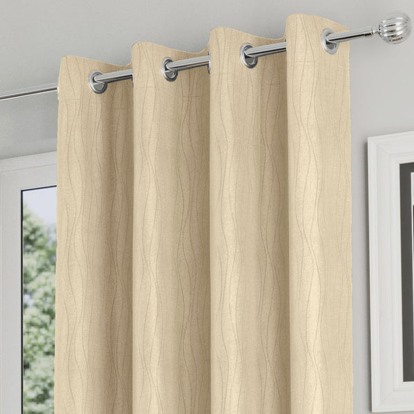 Goodwood Thermal Blockout Eyelet Curtains Cream