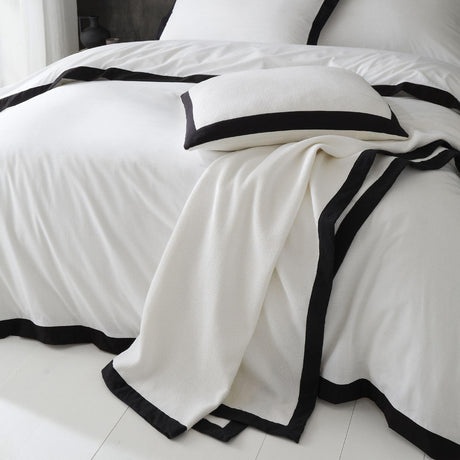 Style Sisters Monochrome Waffle Filled Cushion 4