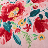 Dreams & Drapes Design Abstract Poppy Red Floral Print Filled Cushion 3