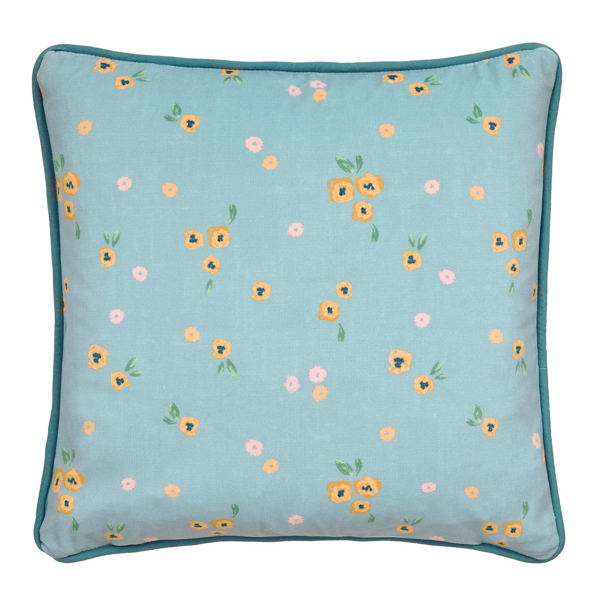 Dreams & Drapes Design Abstract Poppy Red Floral Print Filled Cushion 5