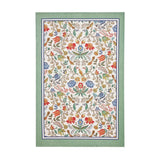 Arts & Crafts Cotton Tea Towel in Green