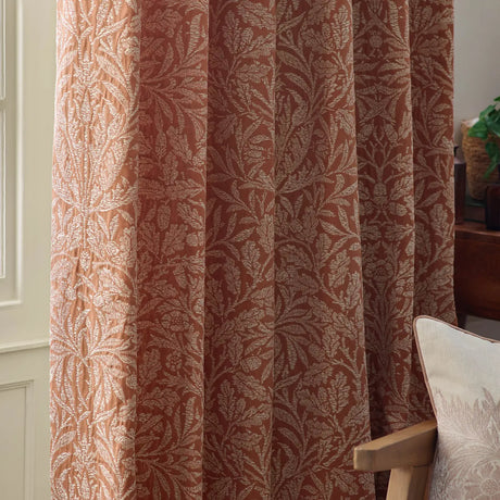 Acorn Tonal Tape Top Pencil Pleat Curtains by Morris & Co