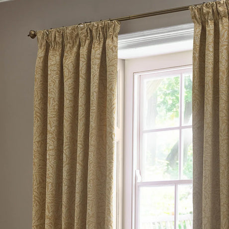 Acorn Tonal Tape Top Pencil Pleat Curtains by Morris & Co