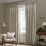 Acorn Tonal Tape Top Pencil Pleat Curtains - Linen