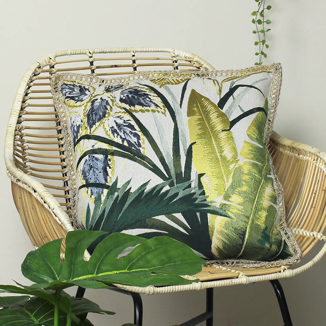 Amazonia Velvet Green Cushion Cover 50cm x 50cm