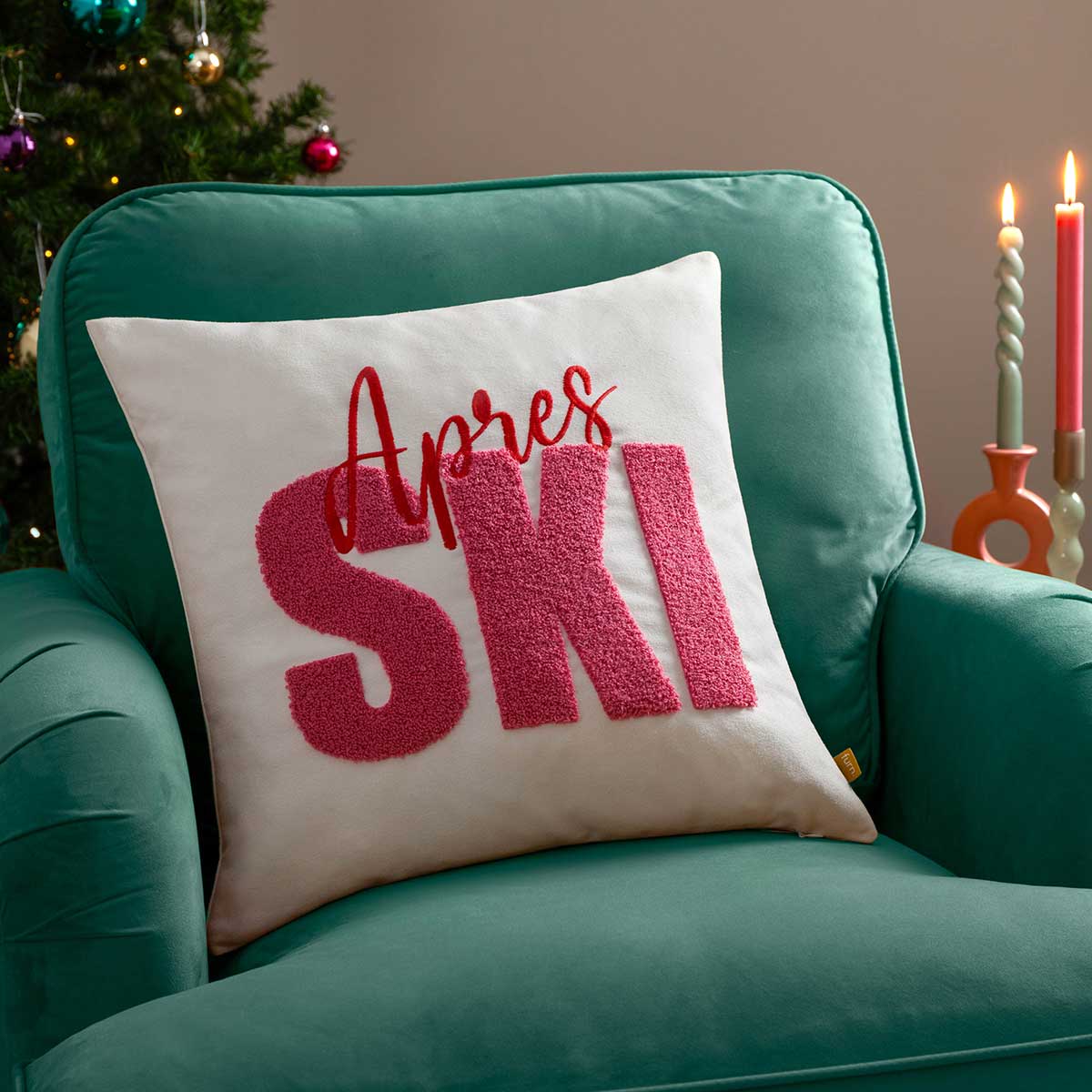Apres Ski Cushion Cover / Filled Cushion 18" x 18" (45cm x 45cm) by furn.