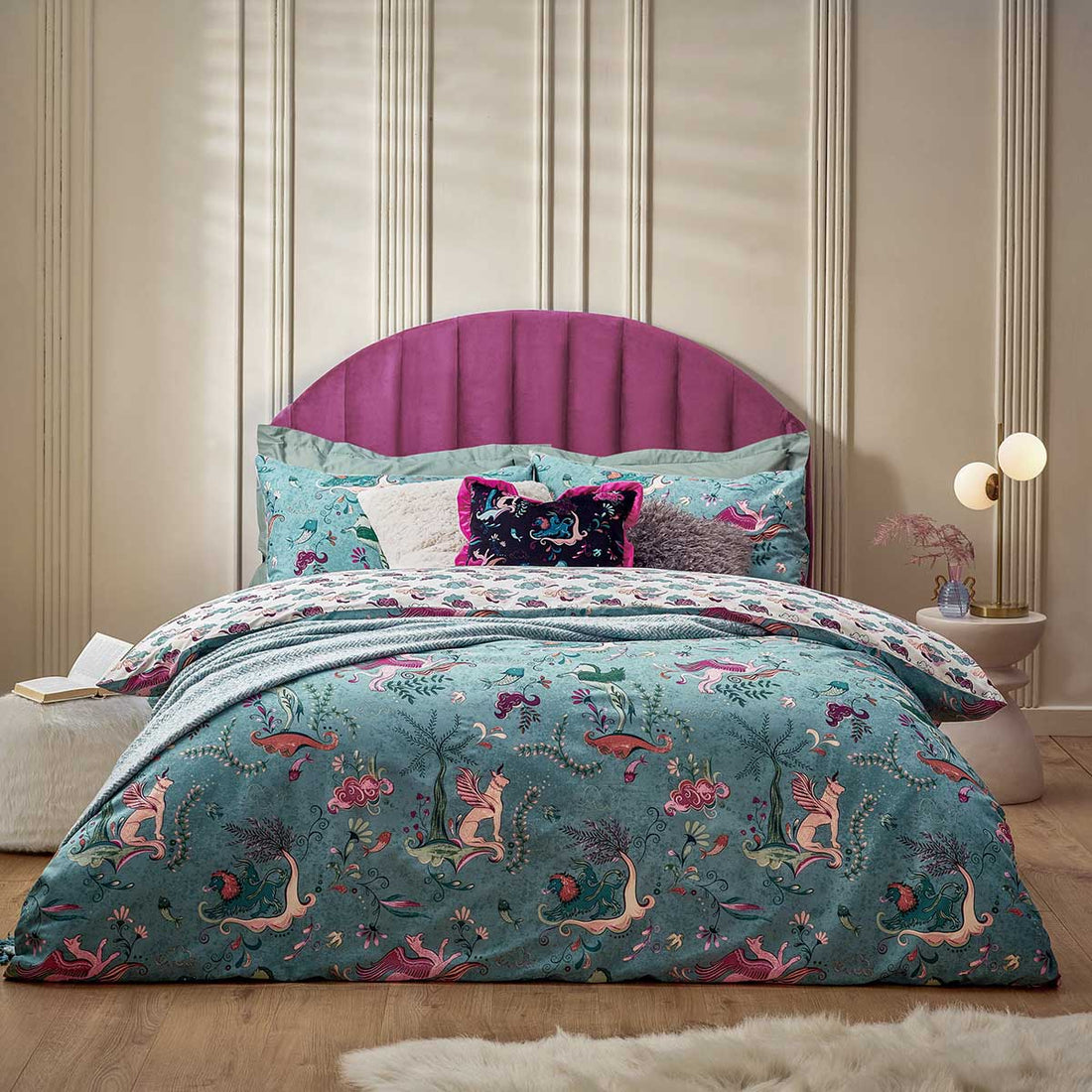 Athena Duvet Cover Set - Mineral Blue