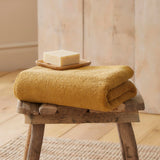 Abode Eco 600gsm Recycled Cotton Towel - Ochre - Abode Eco Towels In Ochre 2