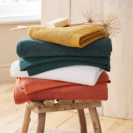 Abode Eco 600gsm Recycled Cotton Towel - Ochre - Abode Eco Towels In Ochre 3