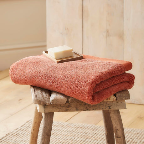 Abode Eco 600gsm Recycled Cotton Towel - Terracotta - Abode Eco Towels In Terracotta 2