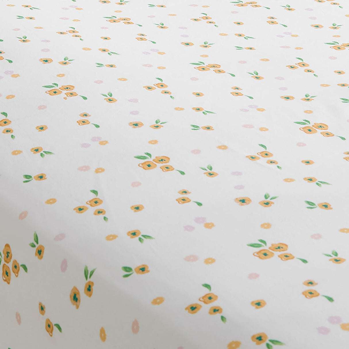 Abstract Poppy Floral Polycotton 28cm Deep Fitted Sheet - Abstract Poppy 28Cm Fitted Bed Sheet In White 2