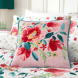 Design Abstract Poppy Red Floral Print Filled Cushion