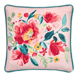 Design Abstract Poppy Red Floral Print Filled Cushion - Abstract Poppy Cushion In Red 43 X 43Cm 3