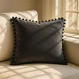Poms Cushion Cover 43cm x 43cm (17"x17") - Charcoal