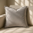 Poms Cushion Cover 43cm x 43cm (17"x17") - Silver