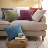 Alba Chenille Cushion Cover 43cm x 43cm (17") - Green - Alba Cushion In Green 43 X 43Cm 4